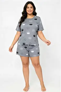 Пижама двойка футболка и шорты (XL-5XL)
