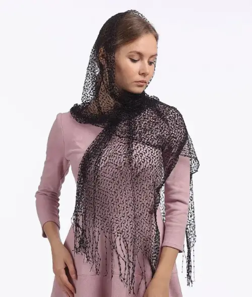 Шарф-накидка сетка ( 40*140)