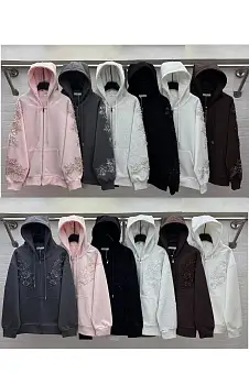 Толстовка на молнии с вышивкой р-р 42-48