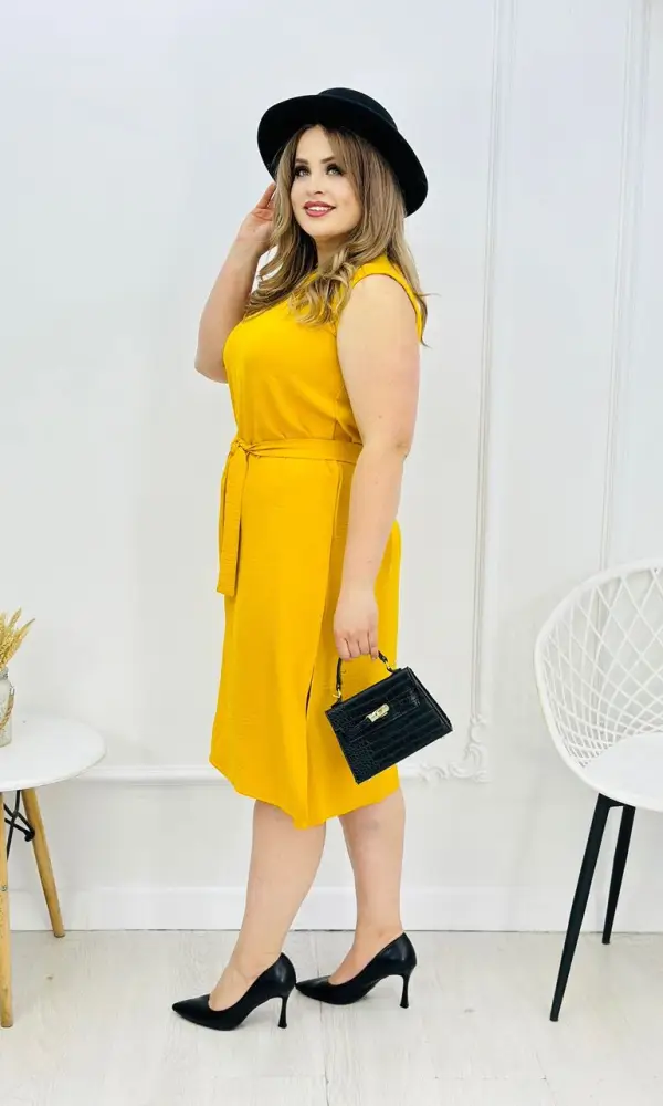 Платье летнее без рукавов с разрезами ( р-р 46-56)