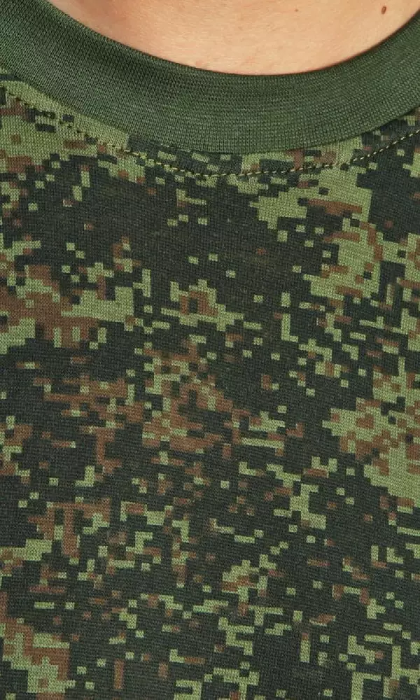 Футболка "Пиксель, темно-зеленая", мужская, большие размеры (р-р 58-66)