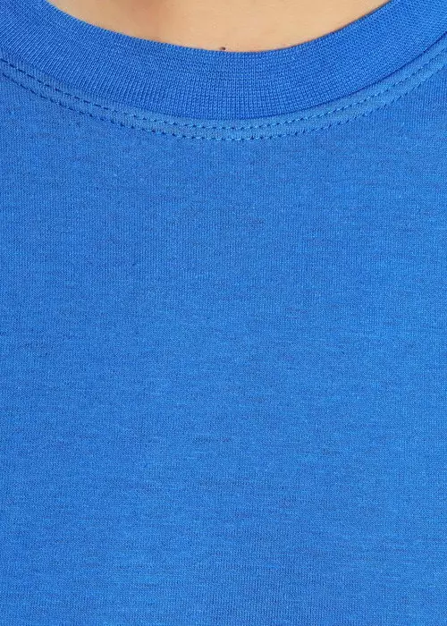 Футболка "Однотонная, синяя", с длинным рукавом (р-р 48-56)