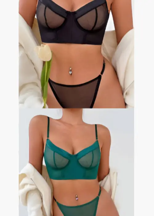 Нижнее белье комплект прозрачное в сетку р-р 42-46