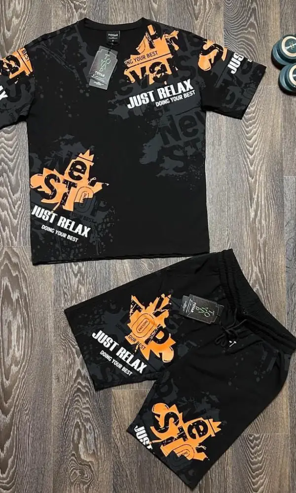 Костюм мужской с шортами , вышивка ( р-р 46-54)