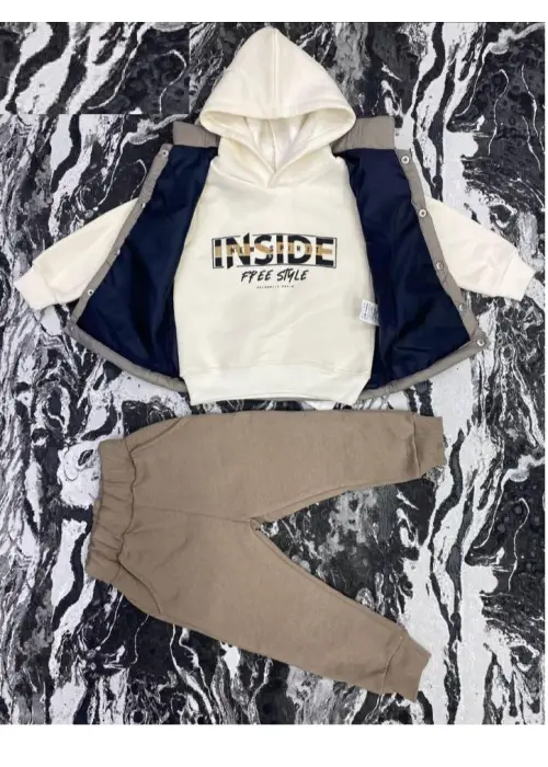 Костюм для мальчика тройка с начёсом (2-5 лет)