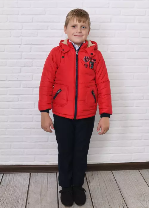 Куртка детская на меховой подкладке для мальчика (от 5 до 9 лет)