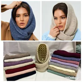 Капор женский вязаный