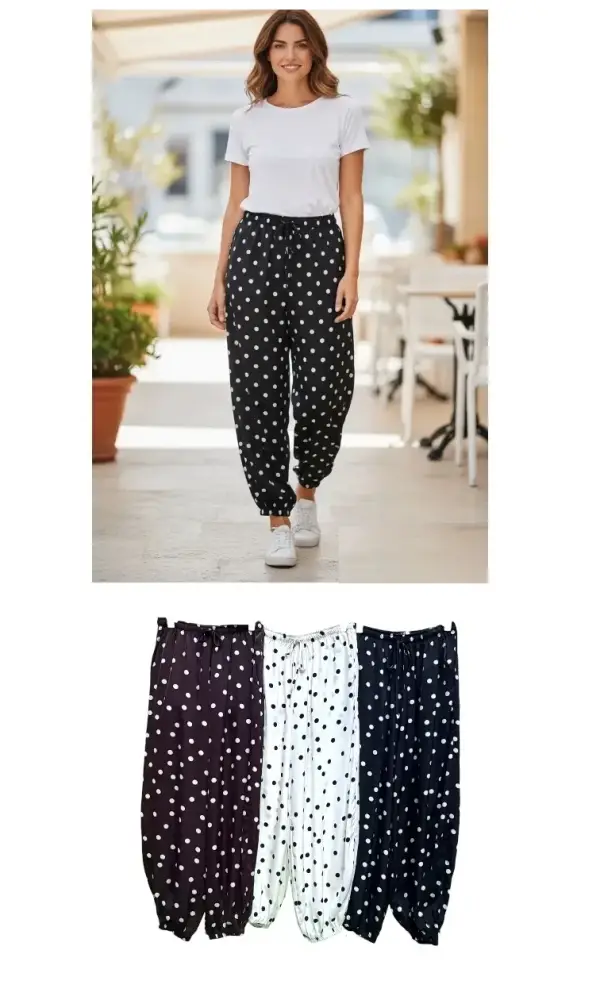 Брюки летние в горошек женские (р-р S M L)