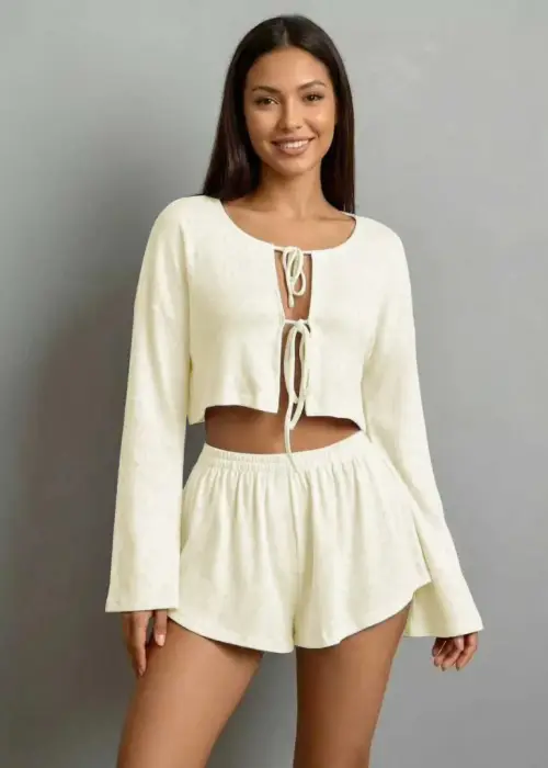 Комплект домашний, кофта на завязках (р-р 44-50)