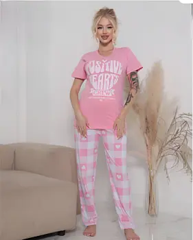 Комплект женский домашний футболка- брюки р-р 48-56