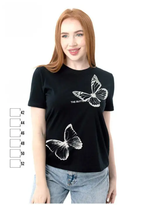 Футболка женская с принтом р-р 42-52