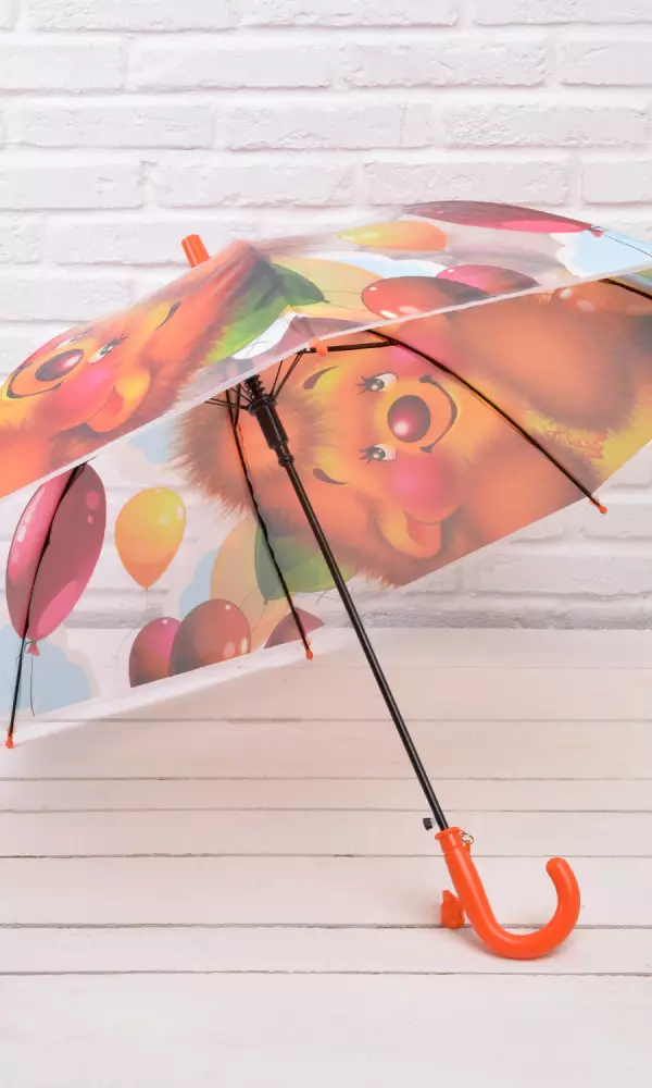 Зонтик трость, детский  полуавтомат, диаметр 76