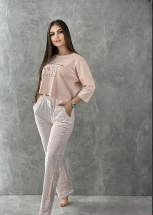 Комплект пижама женская кофта-брюки р-р 44-54