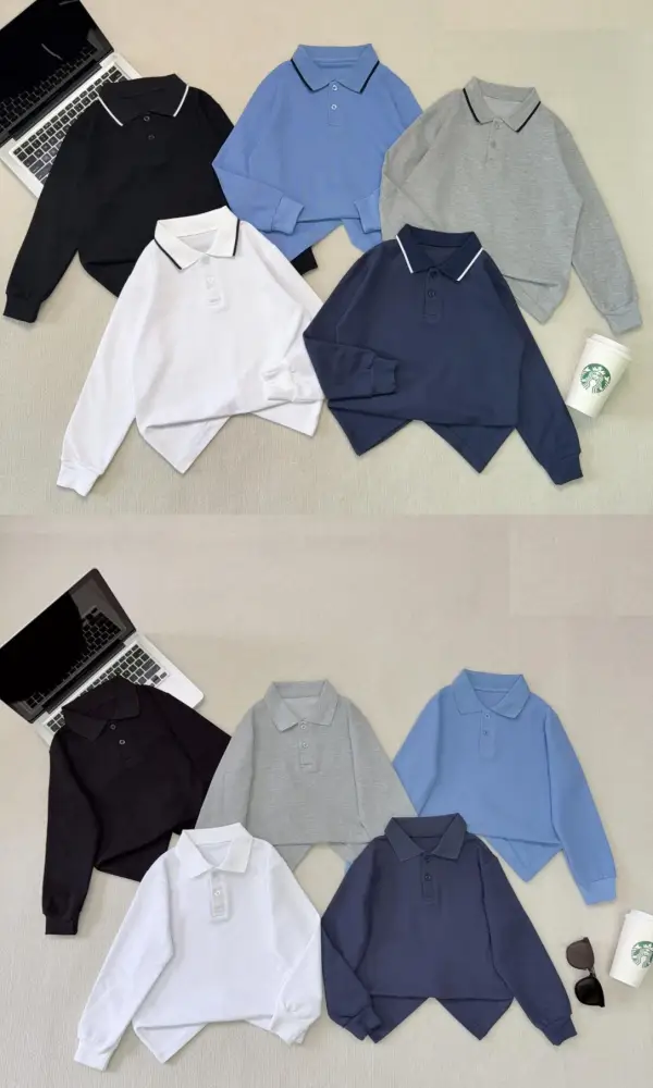 Футболка- поло с длинным рукавом р-р 140-164