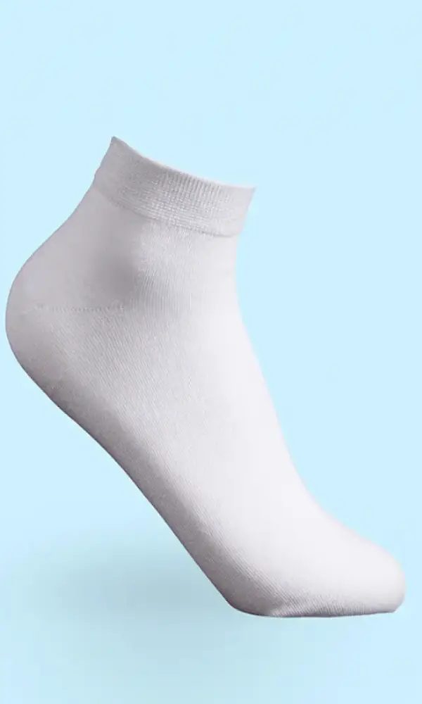 Носки "Белые", однотонные, короткие, мужские (р-р 41-45)