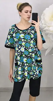 Комплект "Футболка и бриджи", дачный (р-р 50-60)