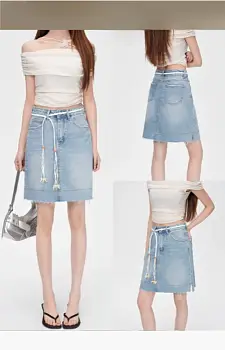 Юбка джинсовая женская до колен (р-р 25-30)