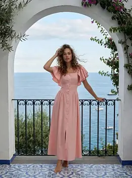 Платье-сарафан на пуговицах, женское (р-р 42-44)