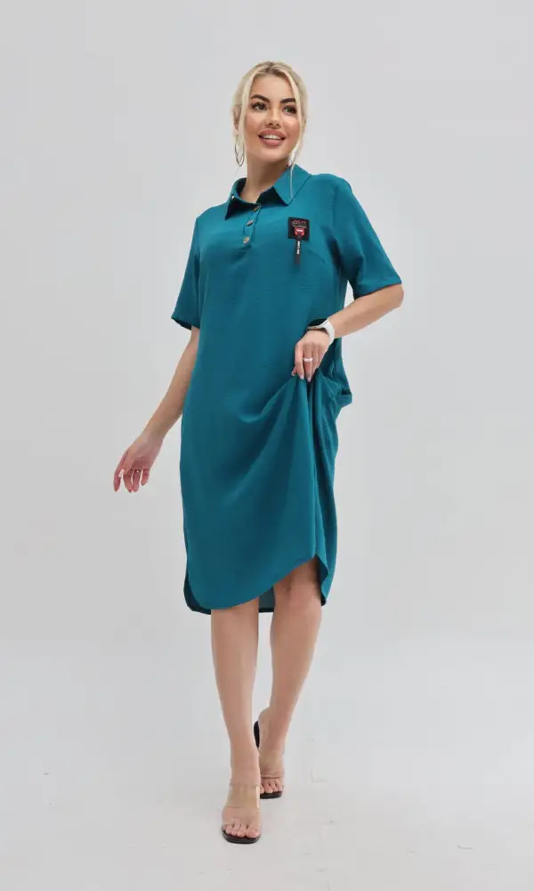 Женское платье-туника больших размеров, жатка ( р-р 50-60)