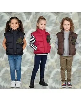 Жилет утеплённый дутый детский (6-10 лет)