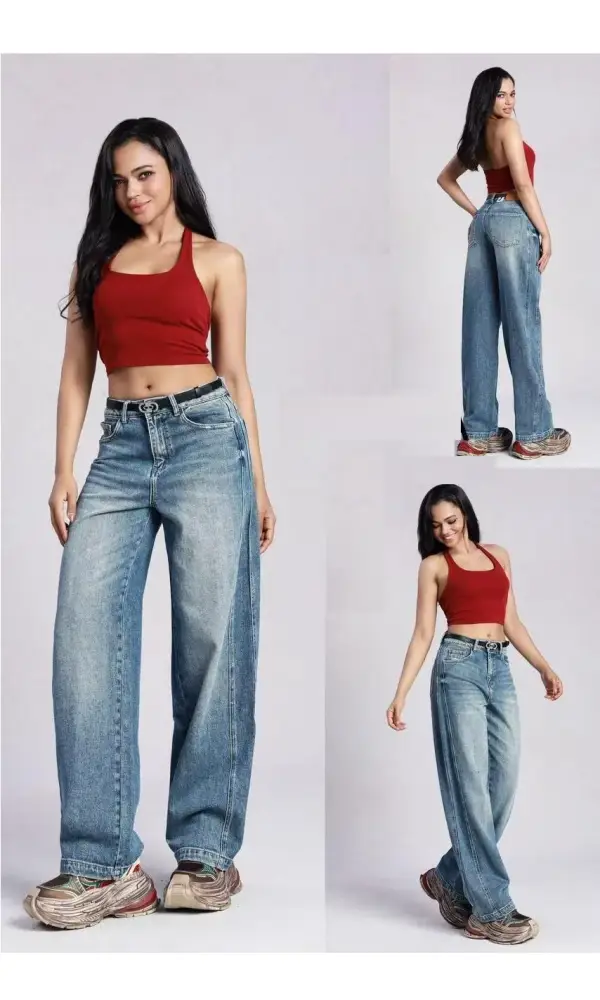 Джинсы багги широкие женские (р-р 28-33)