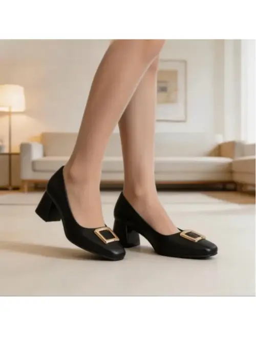 Кожаные туфли на каблуке женские (р-р 36-41)