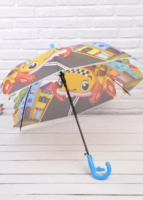 Зонтик трость, детский  полуавтомат, диаметр 76