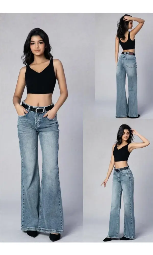 Джинсы клёш от колена женские (р-р 28-33)