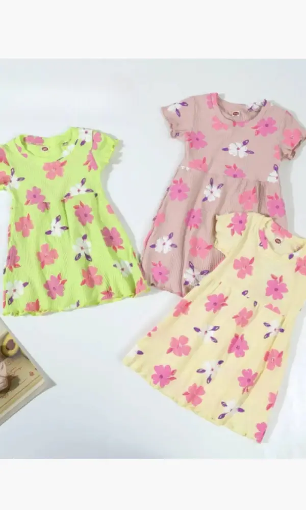 Платье с коротким рукавом летнее для девочки (р-р 80-120)