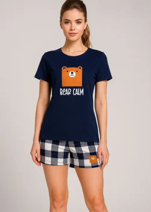 Женская пижама с шортами и футболкой  хлопковая ( р-р 48-56)