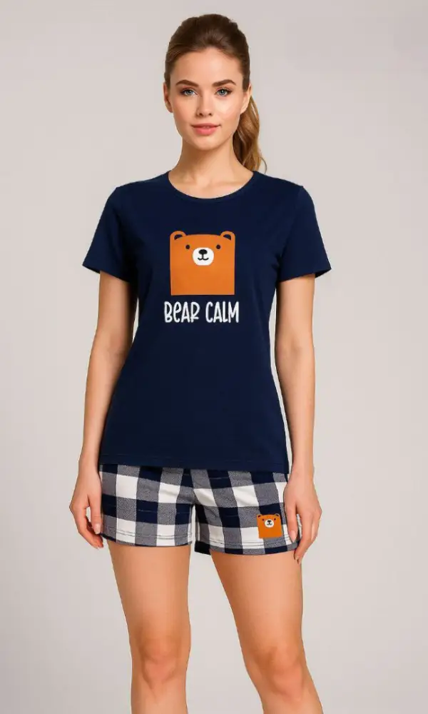 Женская пижама с шортами и футболкой  хлопковая ( р-р 48-56)
