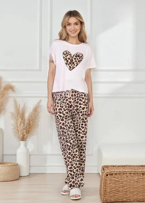 Пижама женская с леопардовым принтом (S-XL)
