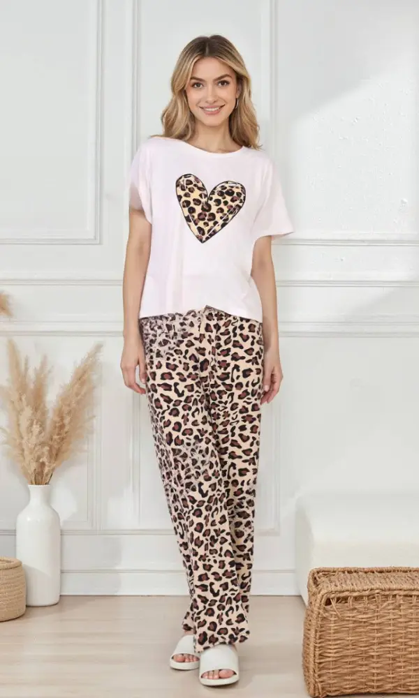 Пижама женская с леопардовым принтом (S-XL)