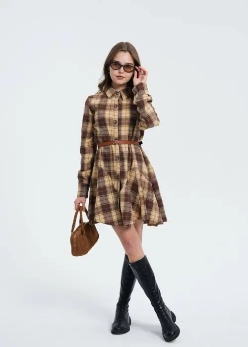 Платье в клетку для девочки р-р 36-44