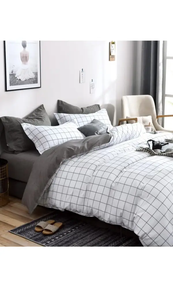 Комплект постельного белья с принтом, поплин (Семейный)