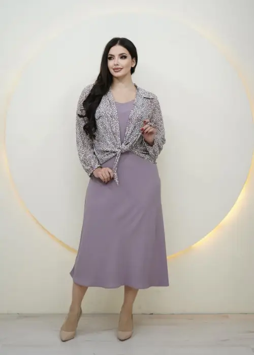 Платье комбинация с рубашкой женское р-р 50-56