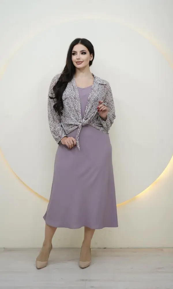 Платье комбинация с рубашкой женское р-р 50-56