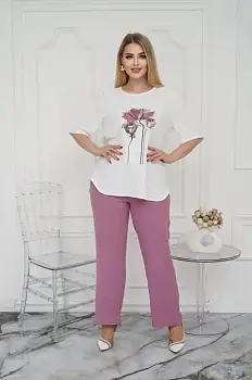 Костюм женский с широкими брюками (р-р 46-56)