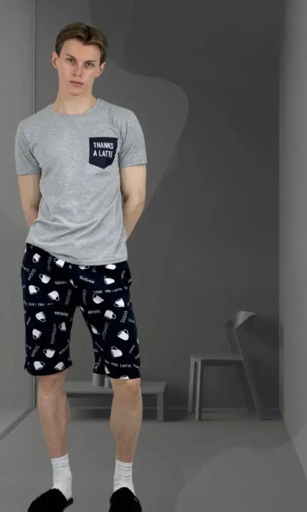 Мужской костюм летний с шортами и футболкой (р-р 48-56)