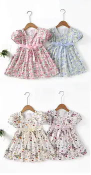 Платье детское нарядное с поясом на рост 100-140