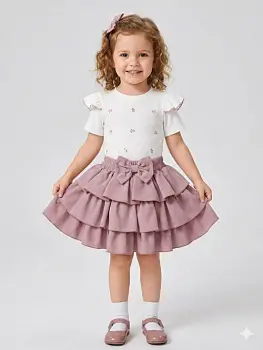 Костюм футболка и юбка для девочки (р-р 28-34)