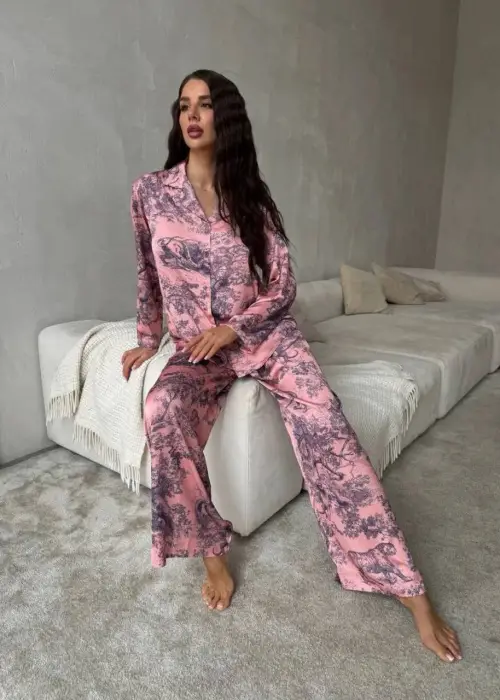 Пижама "Шелк", однотонная, женская (р-р 44-48)