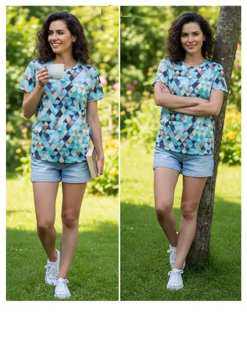 Футболка принтованная женская р-р 48-56