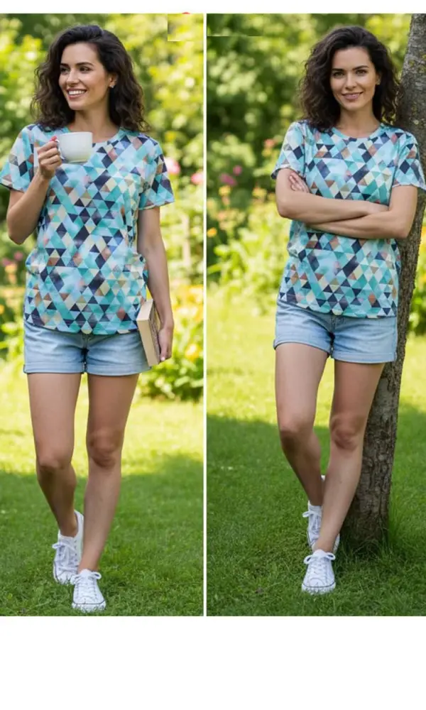 Футболка принтованная женская р-р 48-56