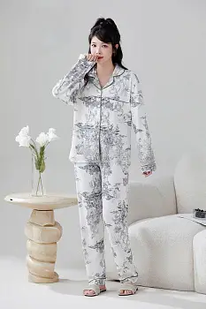 Пижама женская рубашка и брюки (M-XXL)