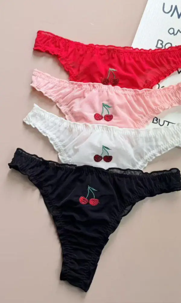 Стринги сетка с вишенками (M-XL)