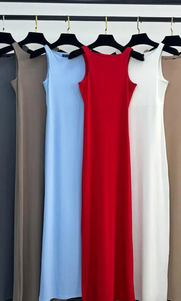 Платье-майка в рубчик, макси длина ( р-р 42-44)