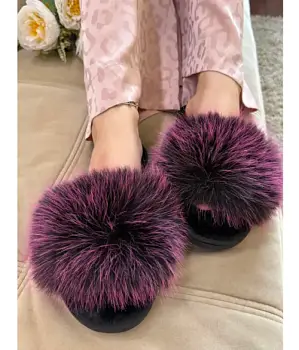 Тапочки меховые открытые женские р-р 36-41