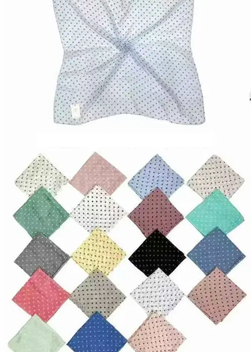 Палантин женский принт в горох (р-р 90*90)