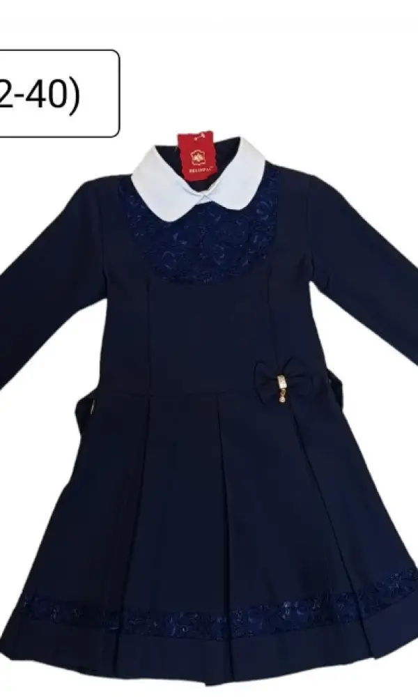 Платье школьное на девочку длинный рукав ( р-р 32-40)